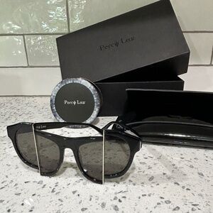 Percy Lau Axis Y Black Split Sunglasses Hard to Find unisex